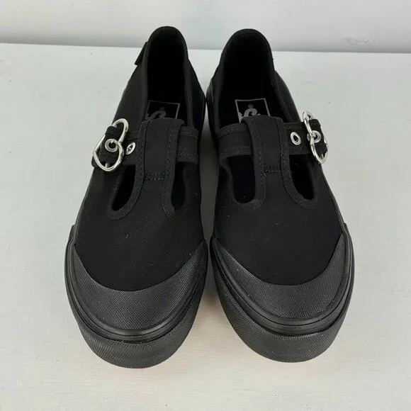 Men's 6, Women's 7.5 - VANS Style 93 Mary Jane Canvas Shoes - Black/Black - Picture 6 of 10